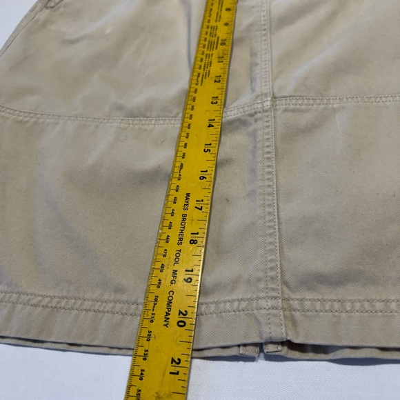 Jones New York Signature Khaki Cotton Skirt Size 14 A-Line Classic Tan - Picture 5 of 5